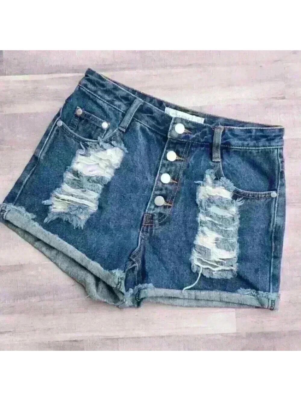 Minkpink Denim Ripped Mom Shorts